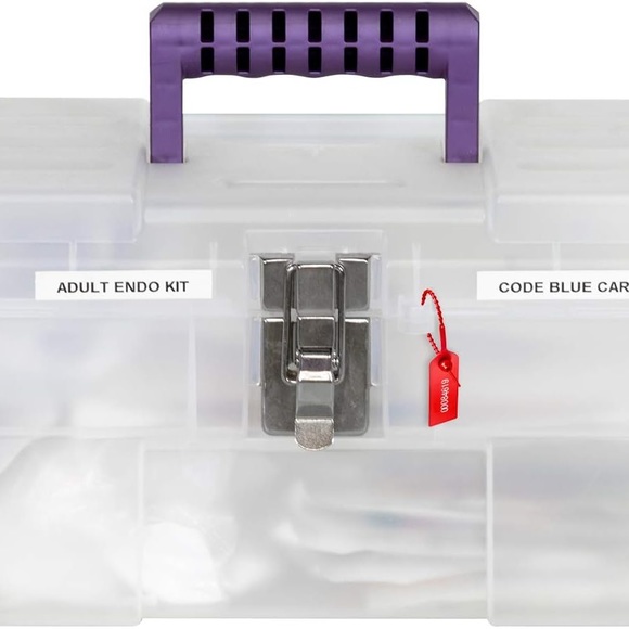 Plastic Art/Craft/Medical/Tool Storage Box - 14” clear with removable tray - Picture 8 of 9